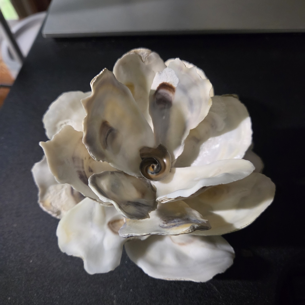 Handcrafted Oyster Shell Magnolia Flower